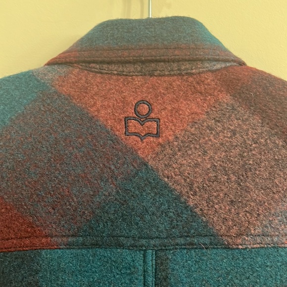 Isabel Marant Harveli Stretch Wool Buffalo Check Shirt Jacket - Picture 5 of 7